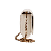 Bolsa Carteira Santa Lolla Off White Croco Alça Corrente