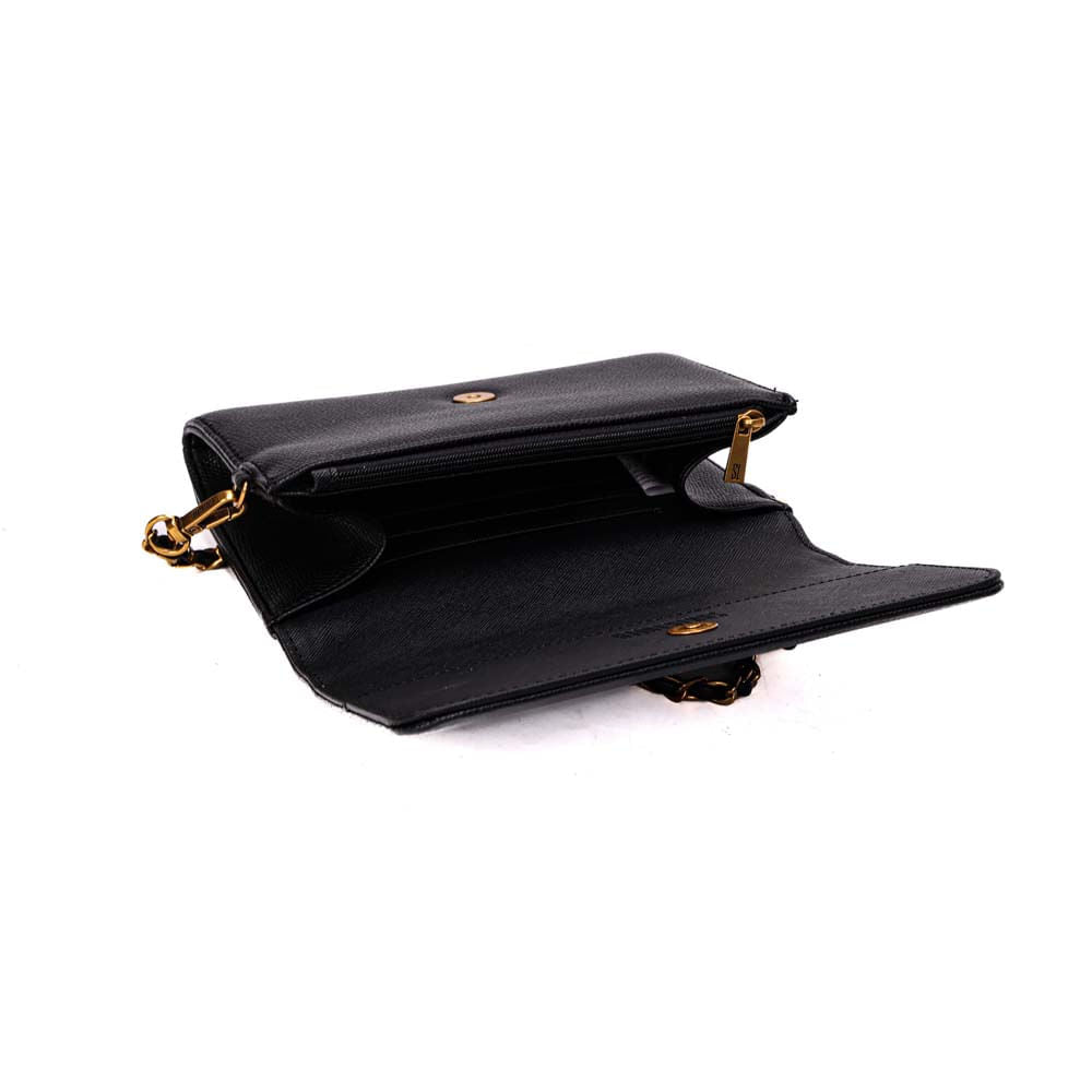 Bolsa Carteira Santa Lolla Preta Alça Corrente