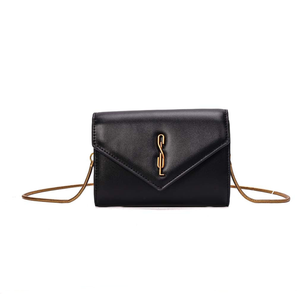 Bolsa Carteira Santa Lolla Preta Alça Corrente