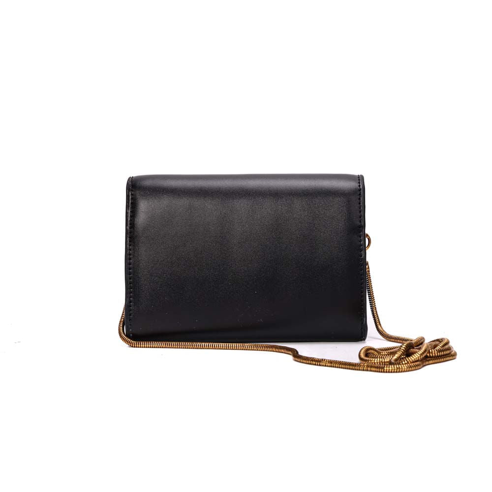 Bolsa Carteira Santa Lolla Preta Alça Corrente