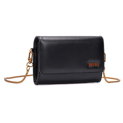 Bolsa Carteira Santa Lolla Preta Alça Corrente