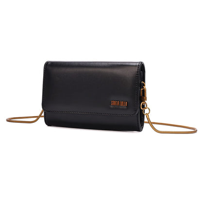 Bolsa Carteira Santa Lolla Preta Alça Corrente