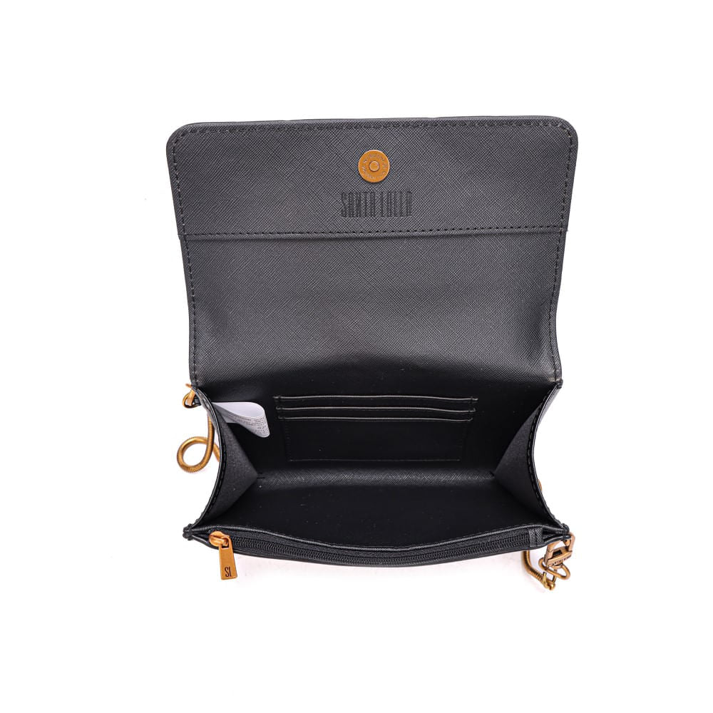 Bolsa Carteira Santa Lolla Preta Alça Corrente