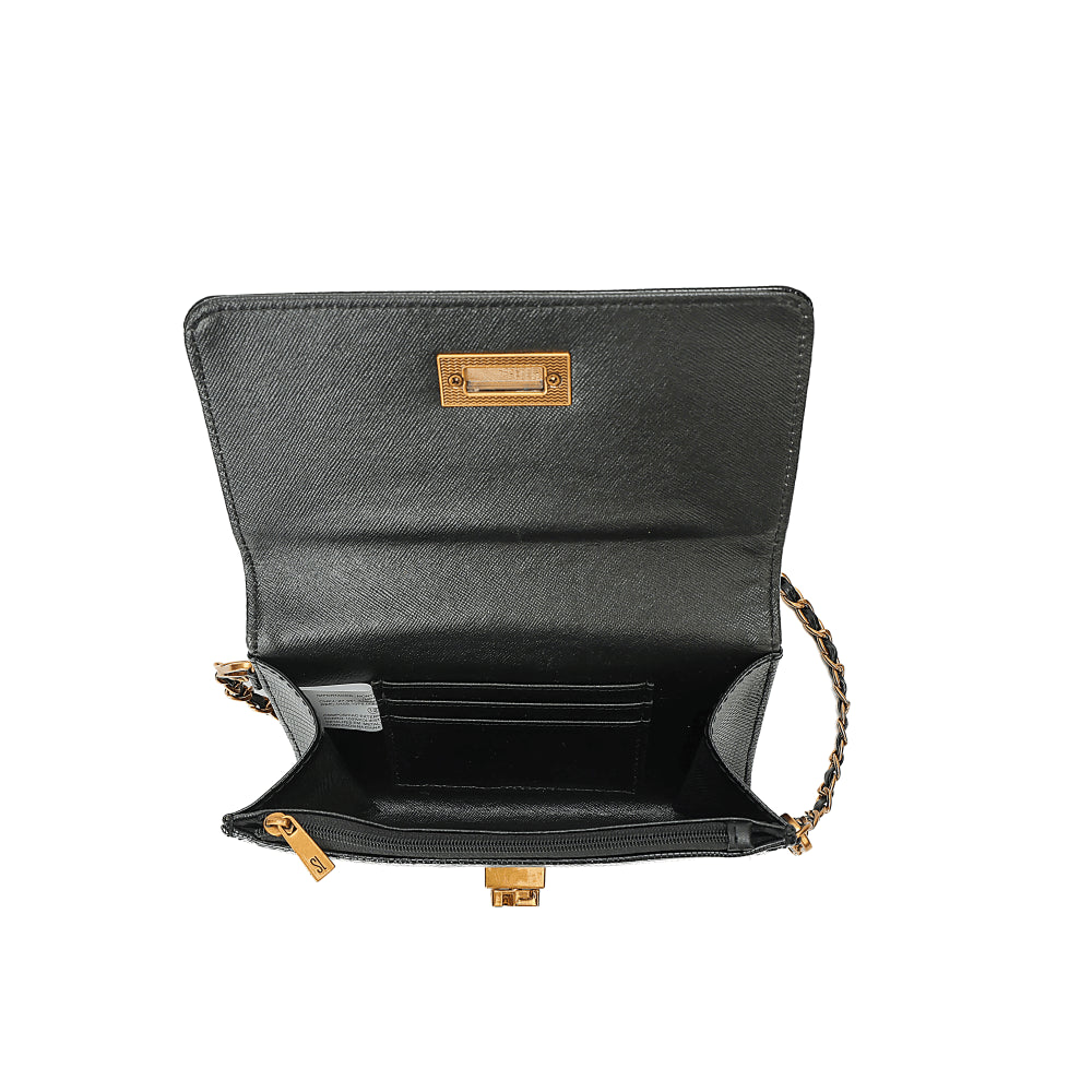 Bolsa Carteira Santa Lolla Preta Alça Corrente