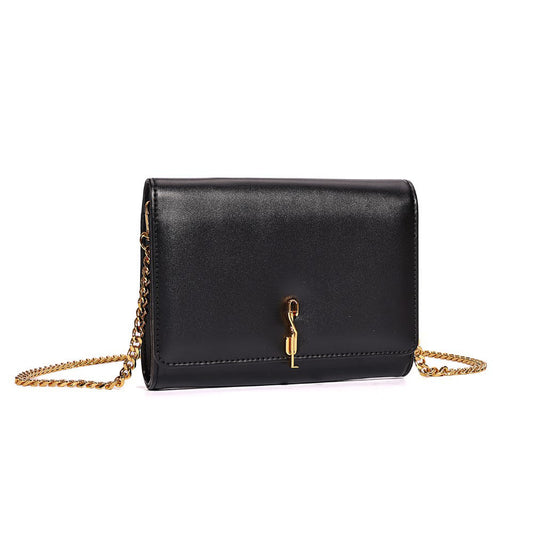 Bolsa Carteira Santa Lolla Preta Alça Correntes