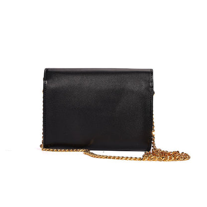 Bolsa Carteira Santa Lolla Preta Alça Correntes
