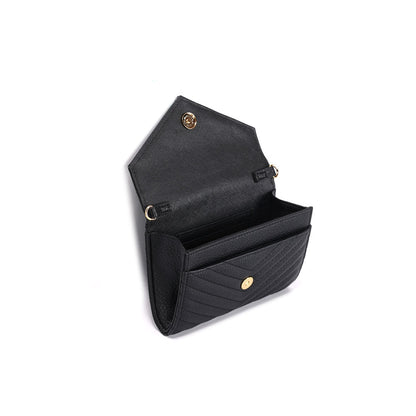 Bolsa Carteira Santa Lolla Preta Alça Transversal