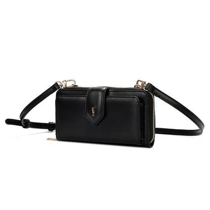 Bolsa Carteira Santa Lolla Preta Alça Transversal 