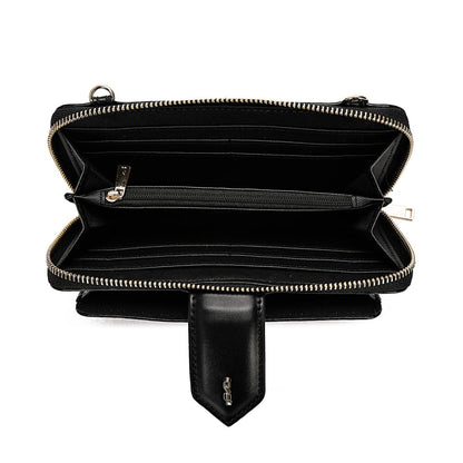Bolsa Carteira Santa Lolla Preta Alça Transversal 