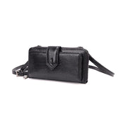 Bolsa Carteira Santa Lolla Preta Textura Lizard