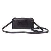 Bolsa Carteira Santa Lolla Preta Textura Lizard