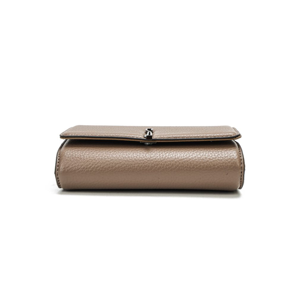 Bolsa Carteira Santa Lolla Taupe Alça Corrente