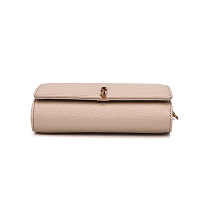 Bolsa Carteira Santa Lolla Taupe Alça Corrente