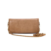 Bolsa Carteira Santa Lolla Taupe Lizard Corrente