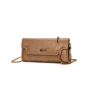 Bolsa Carteira Santa Lolla Taupe Lizard Corrente