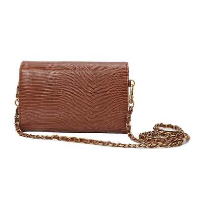 Bolsa Carteira Santa Lolla Terracota Lizard Corrente