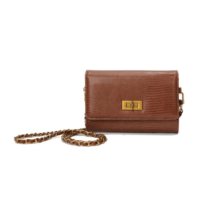 Bolsa Carteira Santa Lolla Terracota Lizard Corrente