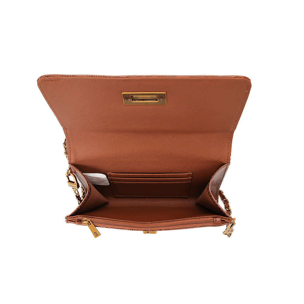 Bolsa Carteira Santa Lolla Terracota Lizard Corrente