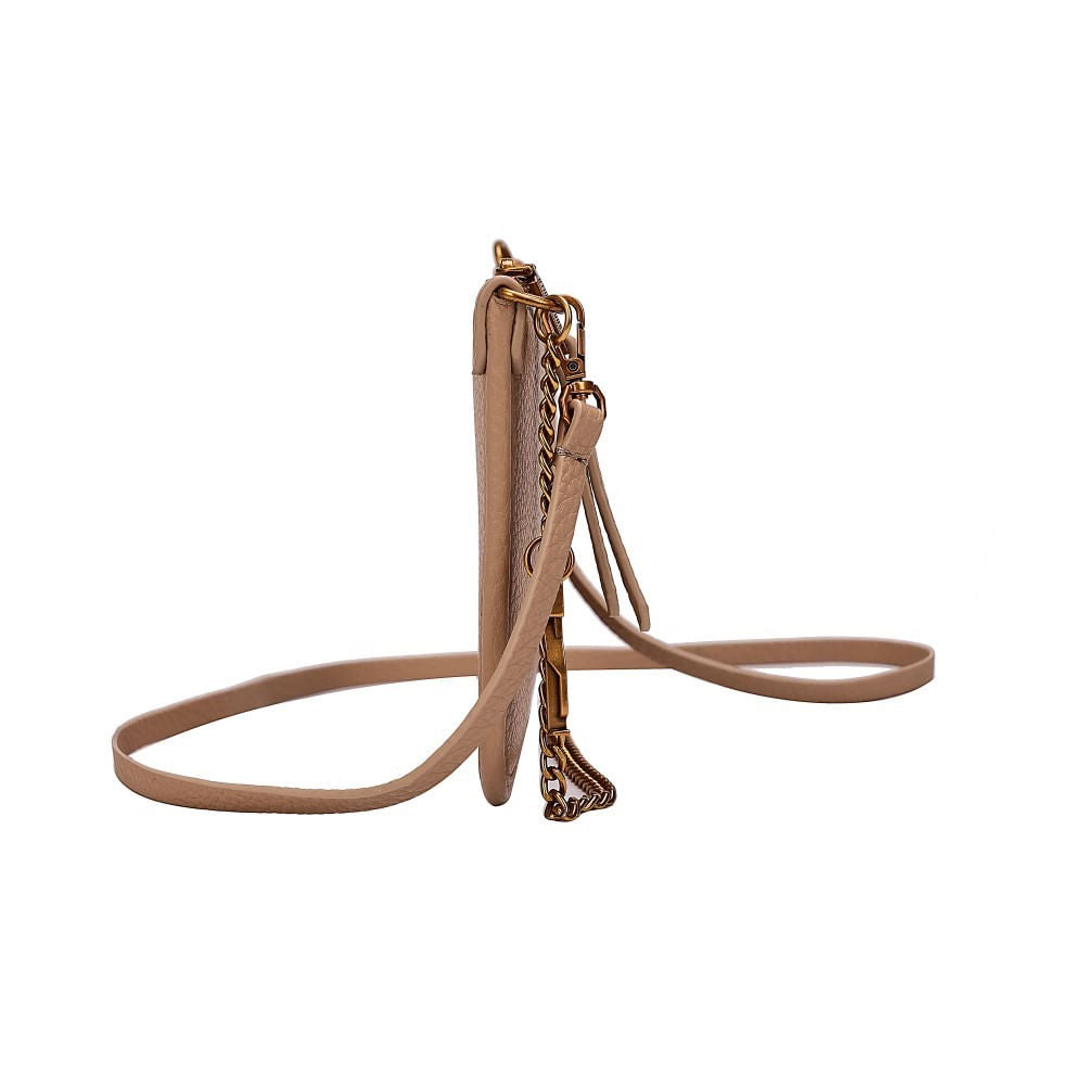 Bolsa Clutch Bege Santa Lolla Alça Dupla 