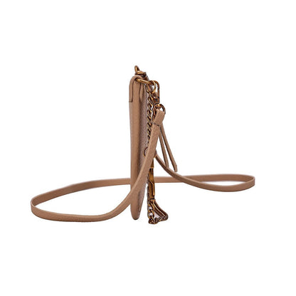 Bolsa Clutch Bege Santa Lolla Alça Dupla 