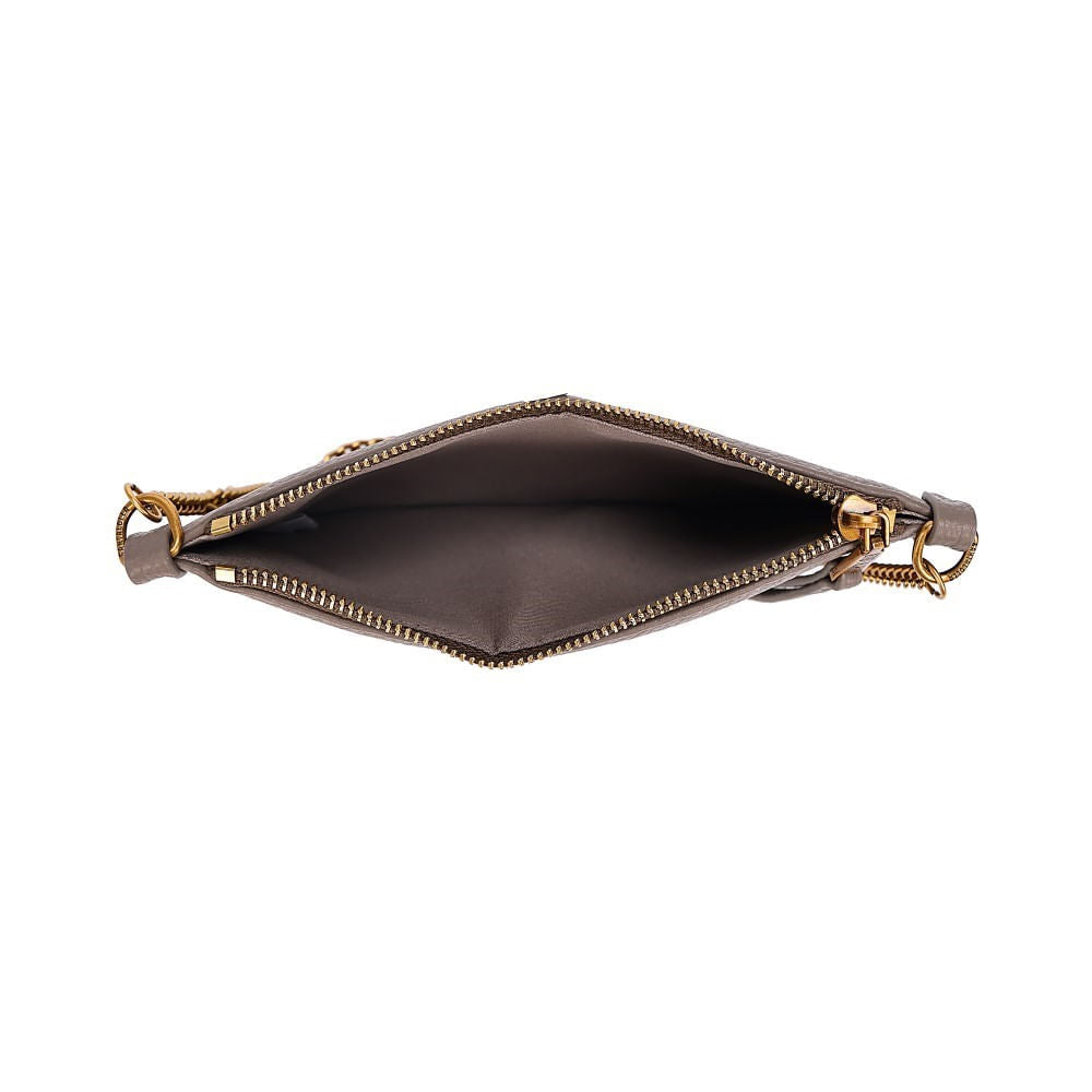 Bolsa Clutch Cinza Santa Lolla Alça Dupla 