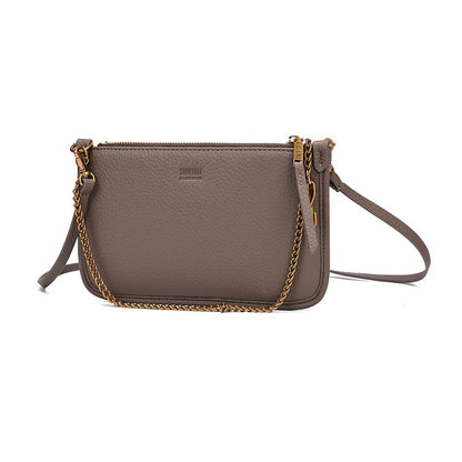 Bolsa Clutch Cinza Santa Lolla Alça Dupla 