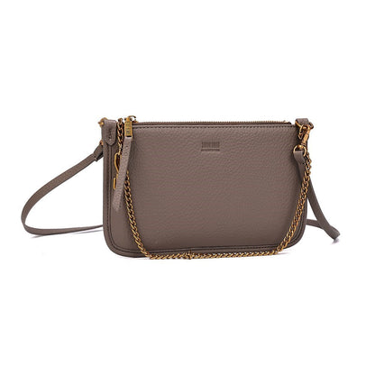 Bolsa Clutch Cinza Santa Lolla Alça Dupla 