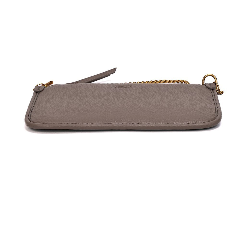 Bolsa Clutch Cinza Santa Lolla Alça Dupla 