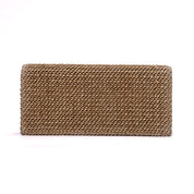 Bolsa Clutch De Mão Santa Lolla Bege Tramada 