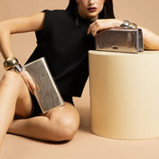 Bolsa Clutch De Mão Santa Lolla Dourada 