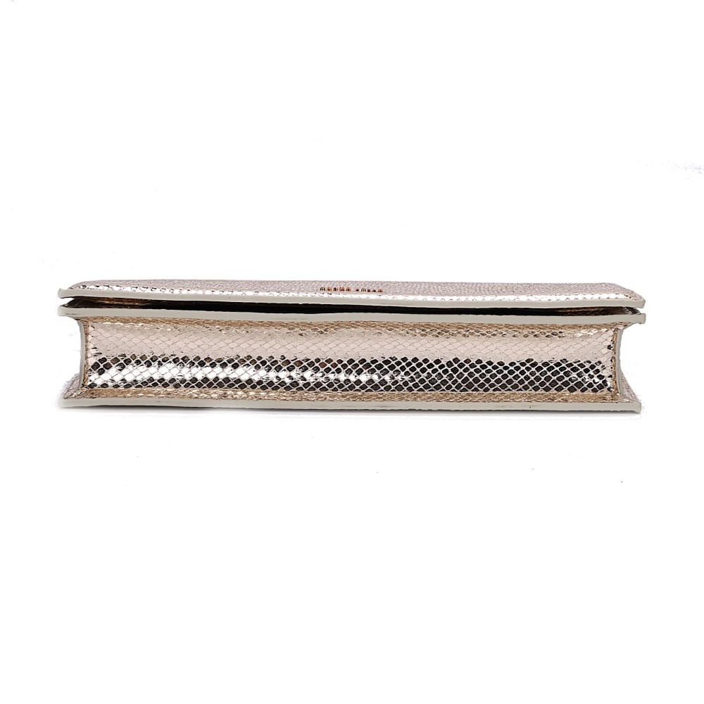 Bolsa Clutch De Mão Santa Lolla Dourada 