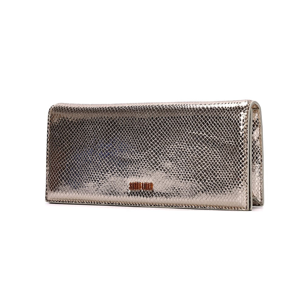 Bolsa Clutch De Mão Santa Lolla Dourada 