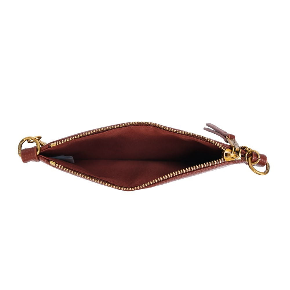 Bolsa Clutch Marrom Santa Lolla Alça Dupla 