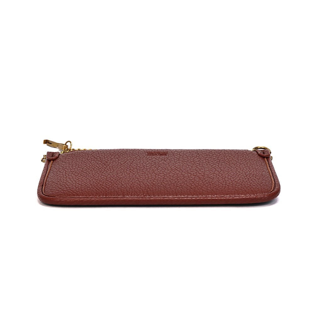 Bolsa Clutch Marrom Santa Lolla Alça Dupla 