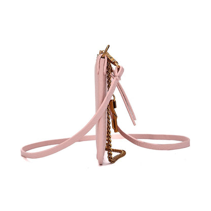 Bolsa Clutch Rosa Santa Lolla Alça Dupla 