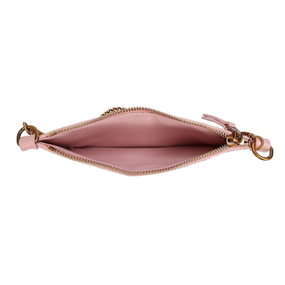 Bolsa Clutch Rosa Santa Lolla Alça Dupla 