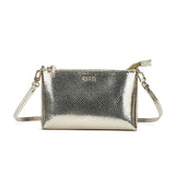 Bolsa Clutch Santa Lolla Dourada Metalizada Alça Transversal