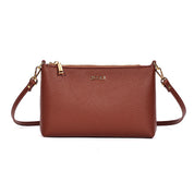 Bolsa Clutch Santa Lolla Marrom Alça Transversal