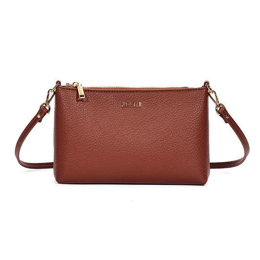 Bolsa Clutch Santa Lolla Marrom Alça Transversal