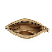 Bolsa Clutch Santa Lolla Palha Tramado Alça Transversal