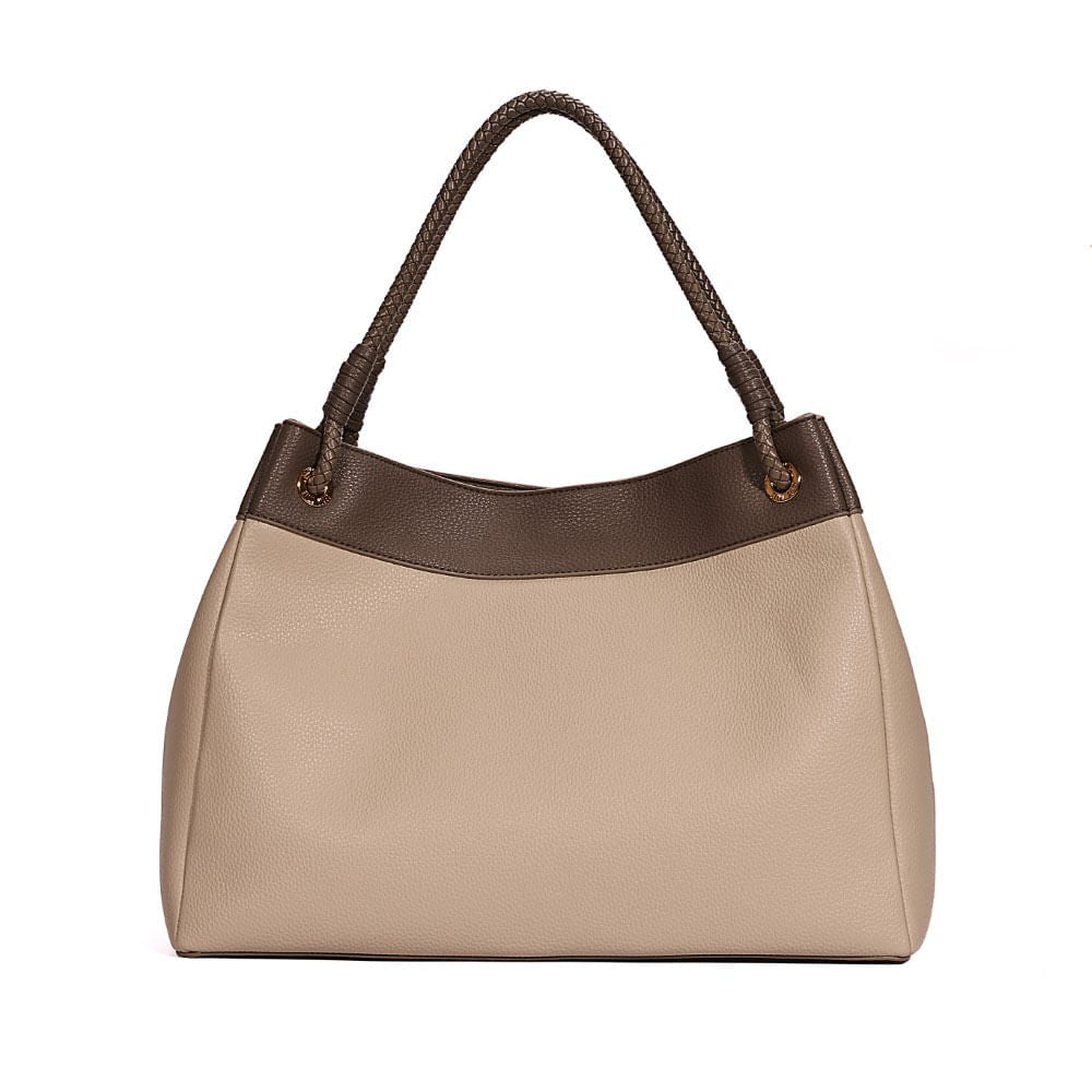 Bolsa De Ombro Grande Santa Lolla Bege