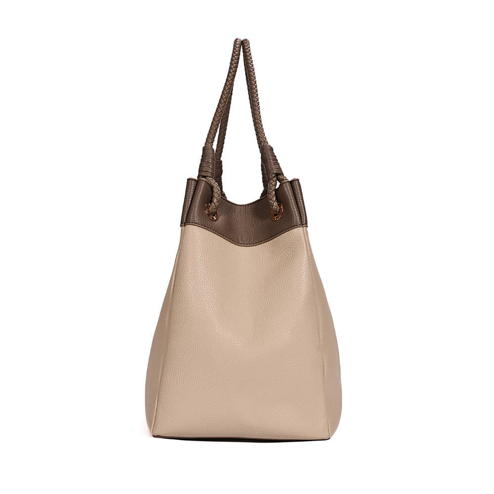 Bolsa De Ombro Grande Santa Lolla Bege