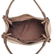 Bolsa De Ombro Grande Santa Lolla Bege