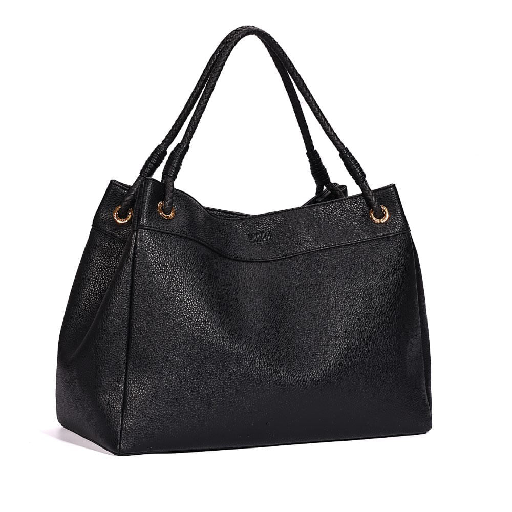 Bolsa De Ombro Grande Santa Lolla Preta