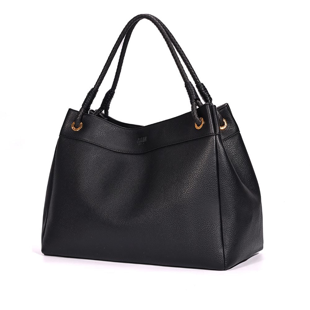 Bolsa De Ombro Grande Santa Lolla Preta