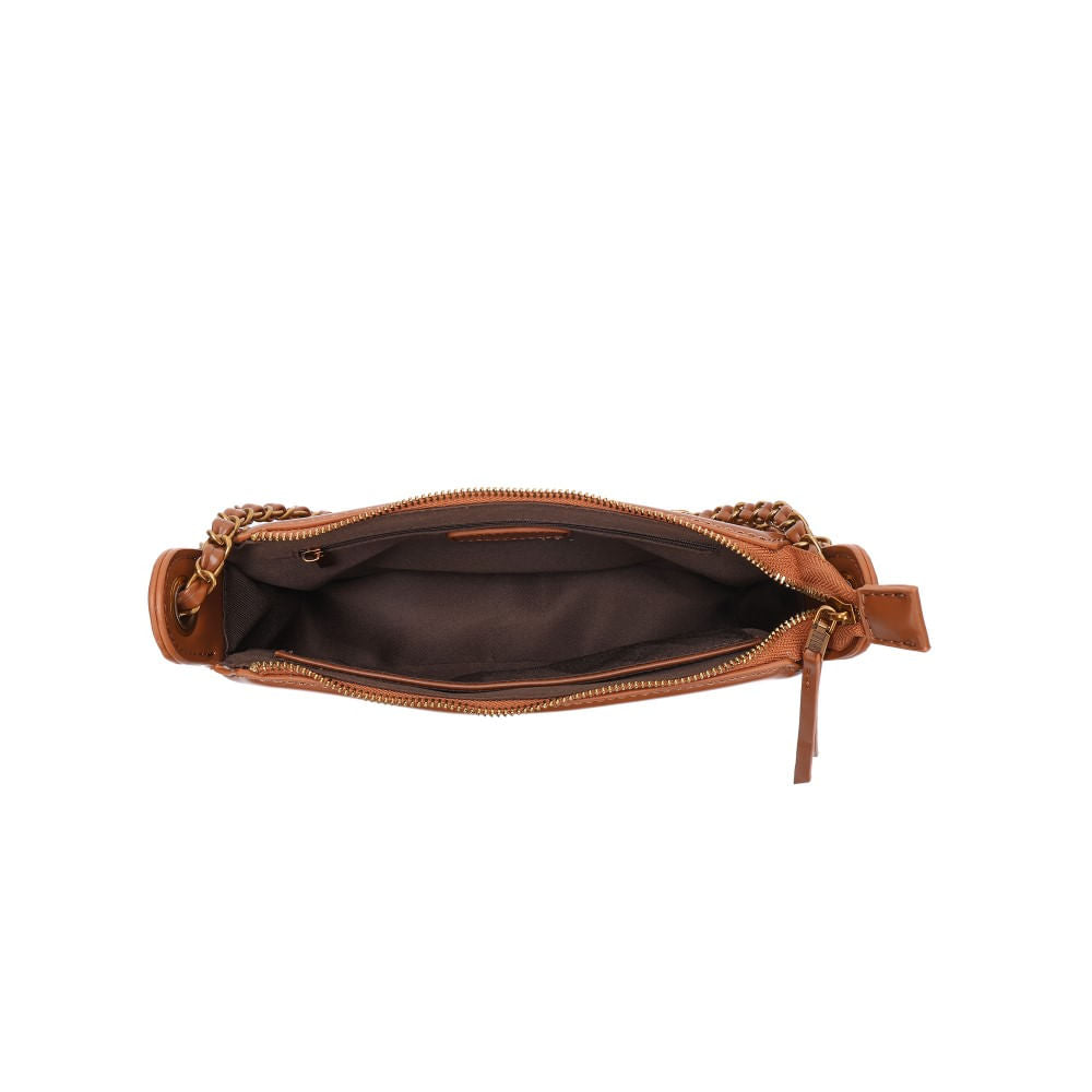 Bolsa De Ombro Santa Lolla Marrom Alça Correntes