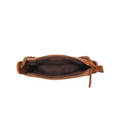 Bolsa De Ombro Santa Lolla Marrom Alça Correntes