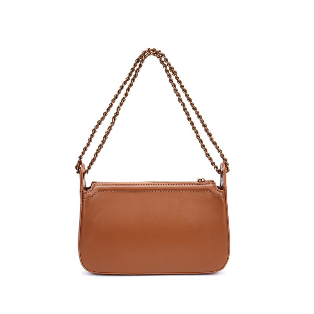 Bolsa De Ombro Santa Lolla Marrom Alça Correntes