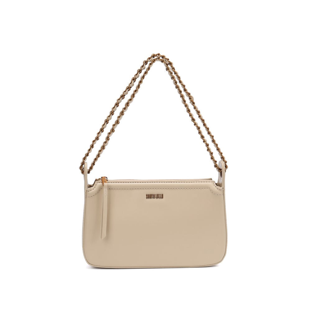 Bolsa De Ombro Santa Lolla Off White Alça Correntes