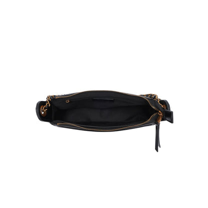 Bolsa De Ombro Santa Lolla Preta Alça Correntes